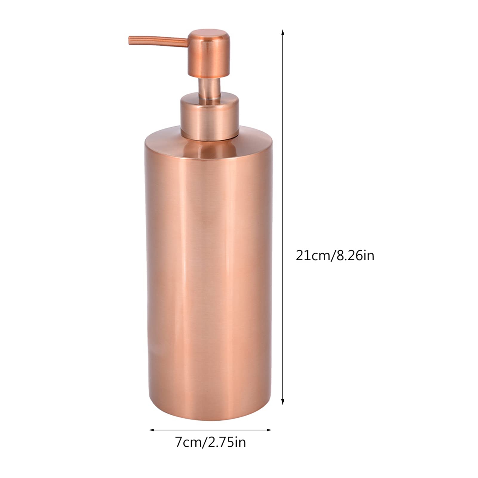 Fdit Soap Dispenser Stainless Steel Kitchen Bathroom Countertop Hand Pump Liquid Soap Lotion Dispenser Bottle(550ml)