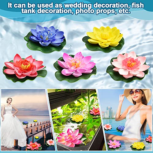 Gammaeon Künstliche Seerose Rosa - 10cm Schwimmende Teichpflanze