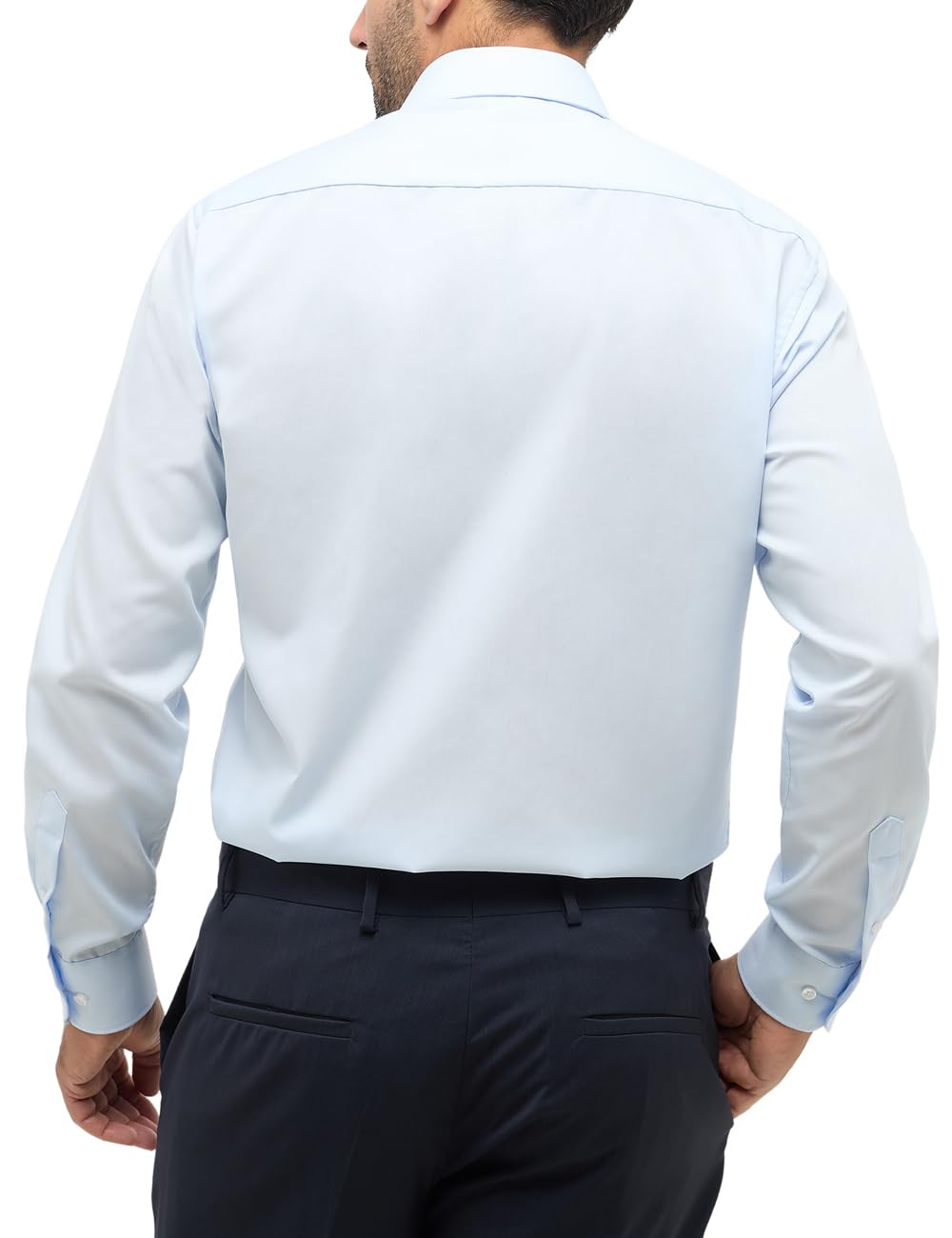ETERNA Langarm Hemd Modern Fit Popeline unifarben Größe 42, Farbe hellblau