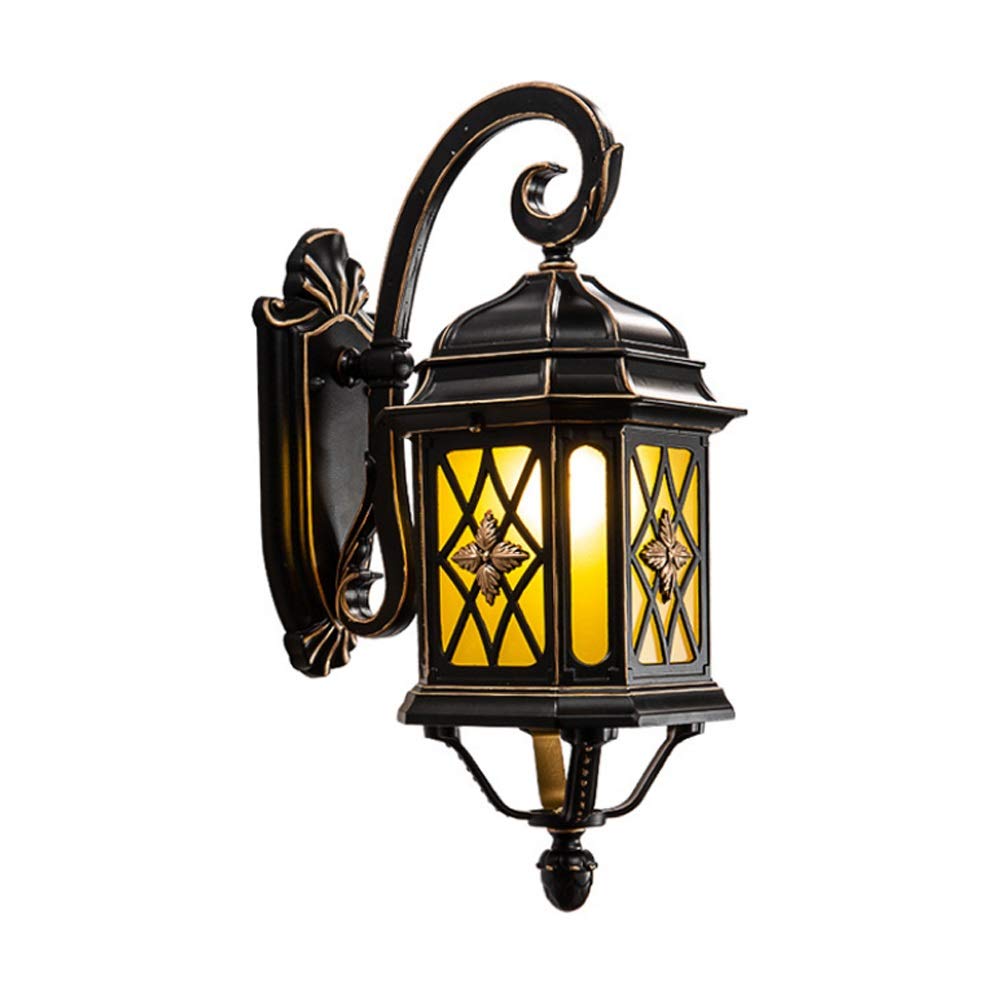 Lumière murale Victoria vintage lanterne étanche de jardin noir