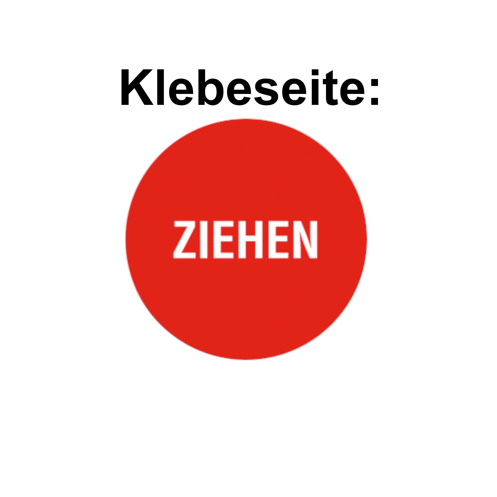 Türschild-Aufkleber Doppelseitig PULL/ZIEHEN & PUSH/DRÜCKEN – 5 Cm, Selbstklebend, Wetterfest