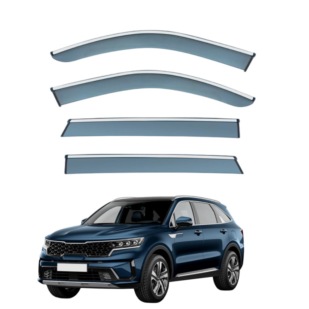 QOEMRHELT 4pc Set In-Channel Wind Deflectors, for Kia Sorento (MQ4) 2021-2026 Window Visors Rain Guards Vent Visors Rain & Sun Protection,Car Accessories