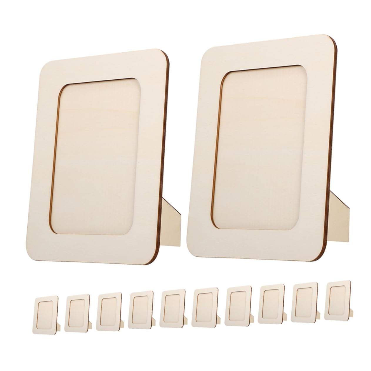 Housoutil Cornice per Foto in Legno Fai da Te 12 Pezzi, Portafoto da Tavolo Decorativo per Camera da Letto, Cornice Artigianale per Esposizione Foto di Casa