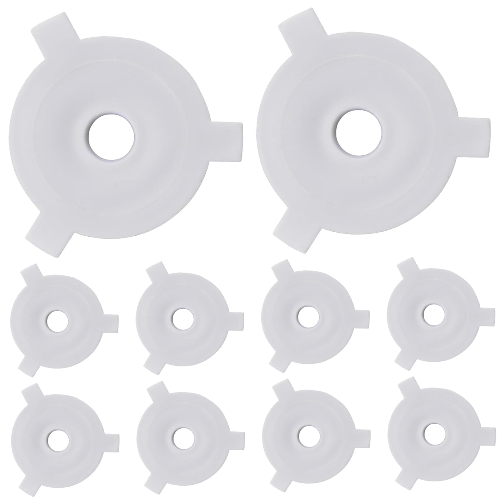 10Pcs Lamp Shade Adapter, E27 to 11mm Lamp Shade Ring, White Plastic Lampshade Adapter, Replacement Ring Lampshade
