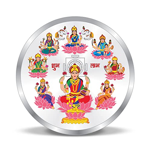 Image of ACPL Precious Moments BIS Hallmarked Ashta Laxmi Silver Coin 999 Pure with Gift Box