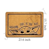 Funny Doormat Welcome This is The Way Non-Slip Outdoor/Indoor Rubber Door Mats for Front Door/Garden/Kitchen/Bedroom 23.6" x 15.7" - Image 3