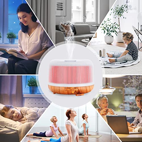 Pinci Essential Oil Diffuser,300Ml Aromatherapy Diffuser,Cool Mist Aroma Humidifier With 7 Colors Lights 4 Timer Setting,Waterless Auto Shut-Off For Home Office Room #TOP5