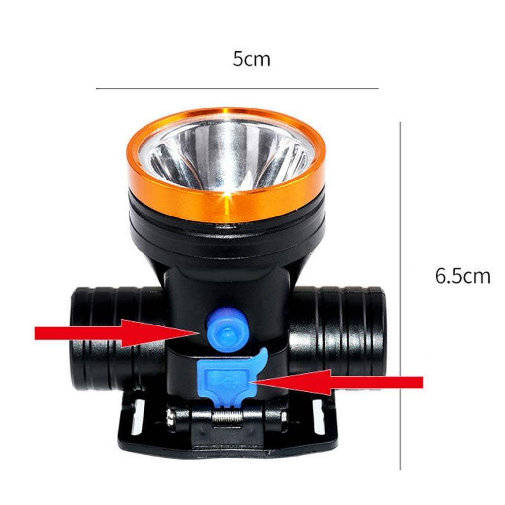 Linterna frontal LED, mini faro recargable, impermeable, luz nocturna de pesca de largo alcance, linterna montada en la cabeza