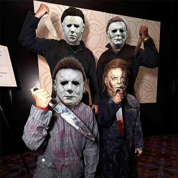 Miniatura 6 de Máscara de Michael Myers, máscara de Halloween para fiesta de disfraces, disfraz de Michael Myers