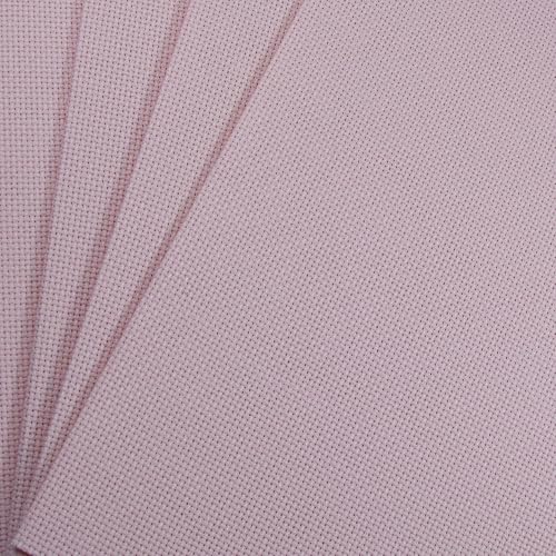 Image of KCS 4 pc of 12 inch x 18 inch 14CT Counted Cotton Aida Cloth Cross Stitch Fabric (Pink)