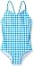 Kanu Surf Big Girls' Lilly Check 1-Pc Swimsuit, Aqua, 8