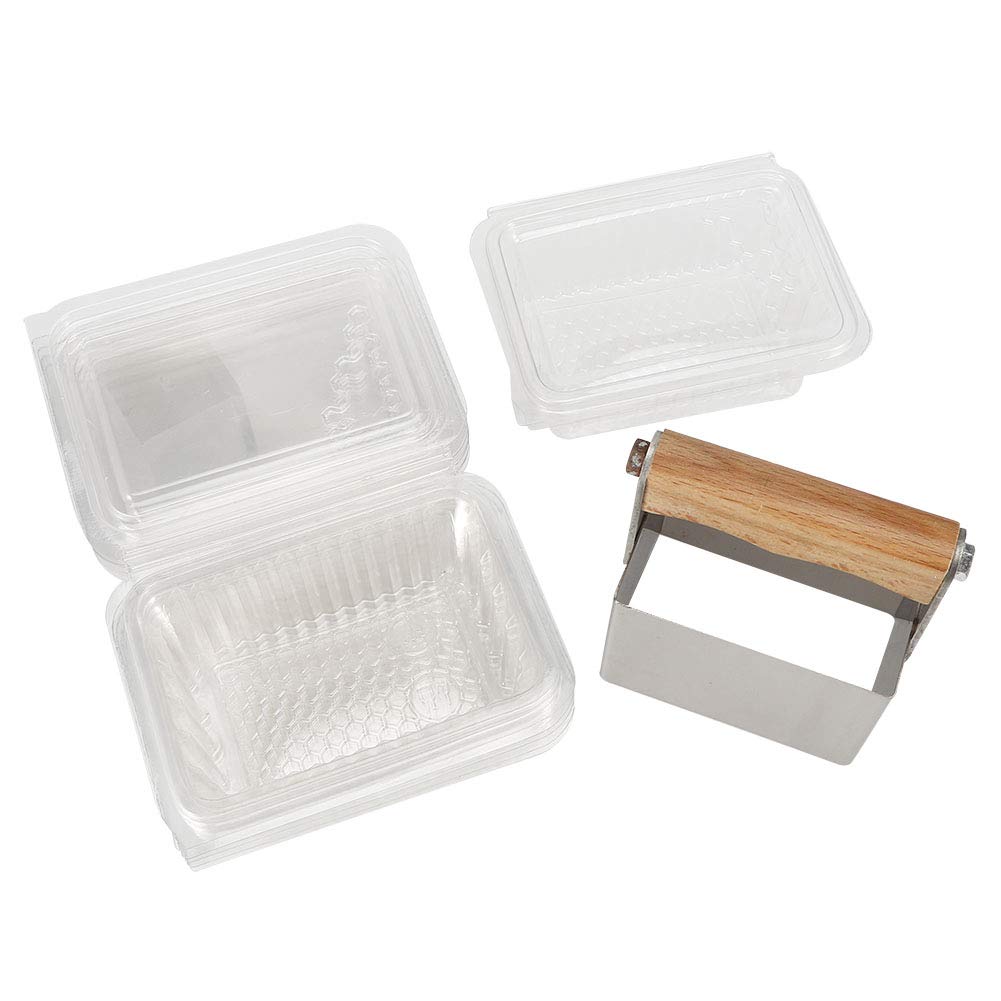 Stainless Steel Comb Honey Cutter Scraper with Plastic Box, Beekeeping Accessory, Easy to Operate, Sturdy and Long Lasting, Outstanding for Professional Beekeepers
