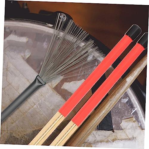 Conjunto de baquetas Beaupretty, 1 set práctico para músicos, agarre cómodo para actuaciones de bajo volumen, ideal para principiantes y bandas juveniles, incluye bolsa duradera de almacenamiento miniatura 2