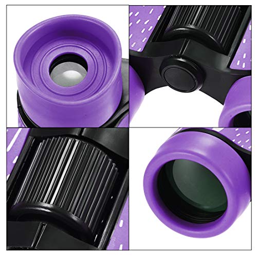 Binoculares Compactos 4x30 Plegables y Resistentes Morados miniatura 4