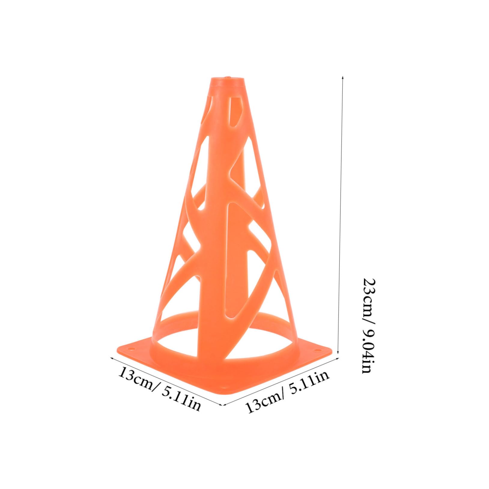 Garneck Football Obstacle Kit 10pcs Mini Orange Cones Collapsible Slotted Safety Cones Windproof for Training Hockey Baseball