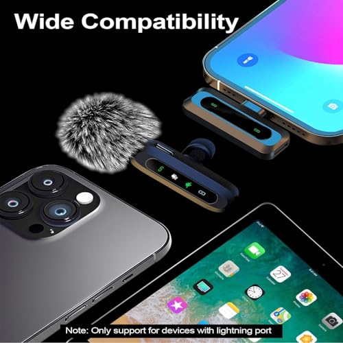 Mini Wireless Lavalier Microphone for Android and iPhone, iOS Devices - Noise Reduction Lapel Mic for Recording, Clip on Mic, for Video Recording, Tiktok, Youtube, Vlog Podcast Content Creator - Image 4