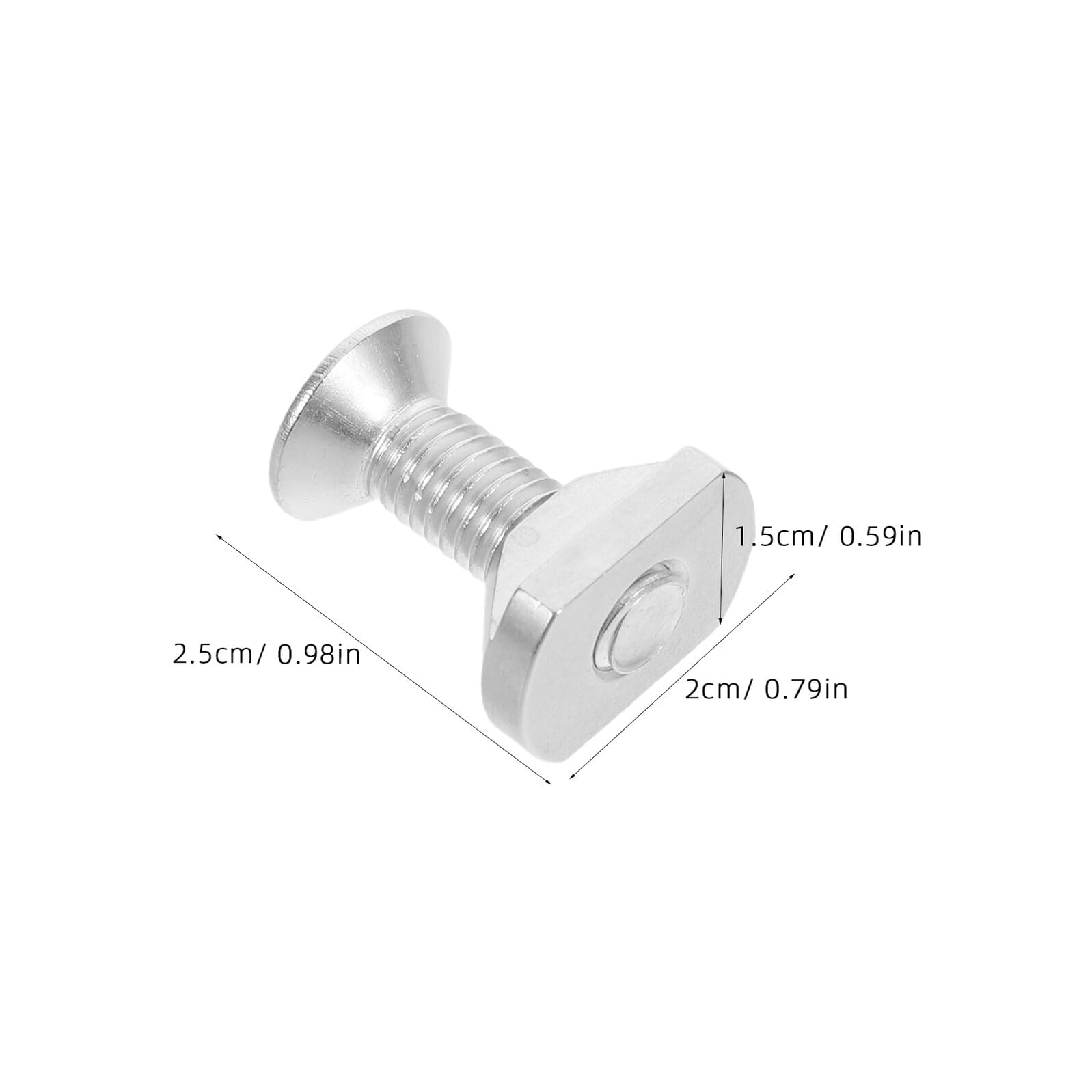 Alipis Lot de 4 Écrous en T M8 en Acier Inoxydable pour Fixation Hydrofoil Vis à Six Pans Creux Coulissantes pour Rails de Foil Kit de Visserie pour Planches de Surf Accessoires de