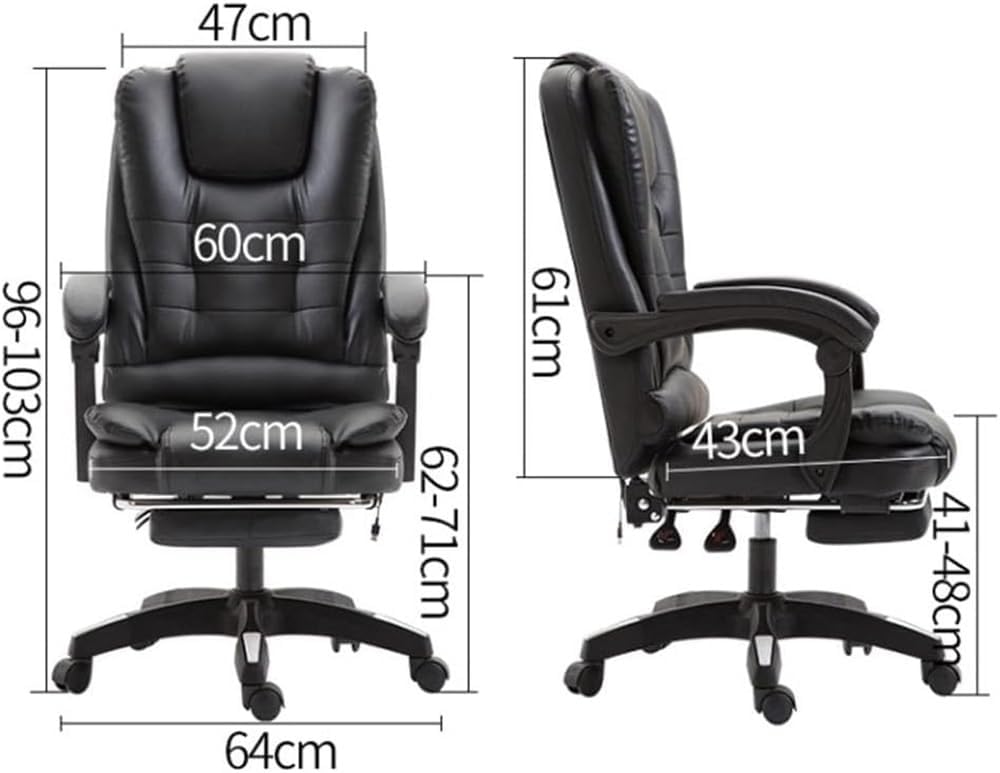 Ergonomic Executive Office Chair High Back Leather Desk Chair with Padded Armrests Swivel Wheels Comfortable Gaming Chair for Workspace Conference(Brown)