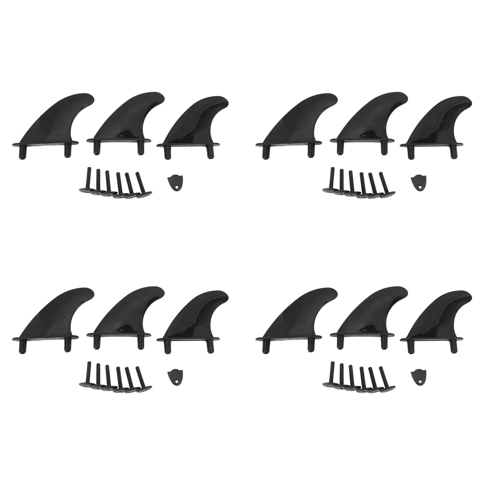 Lot de 4 planches de surf - Dessus souple - Palmes en mousse - Accessoires pour les amateurs de surf