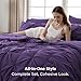 Bedsure King Size Comforter Set Purple - Bed in a Bag Bedding Set 7 Pieces, GentleSoft™ Pintuck Bed Set Gift for Family, Pinch Pleat Purple Comforter with Sheets, Pillowcases & Shams