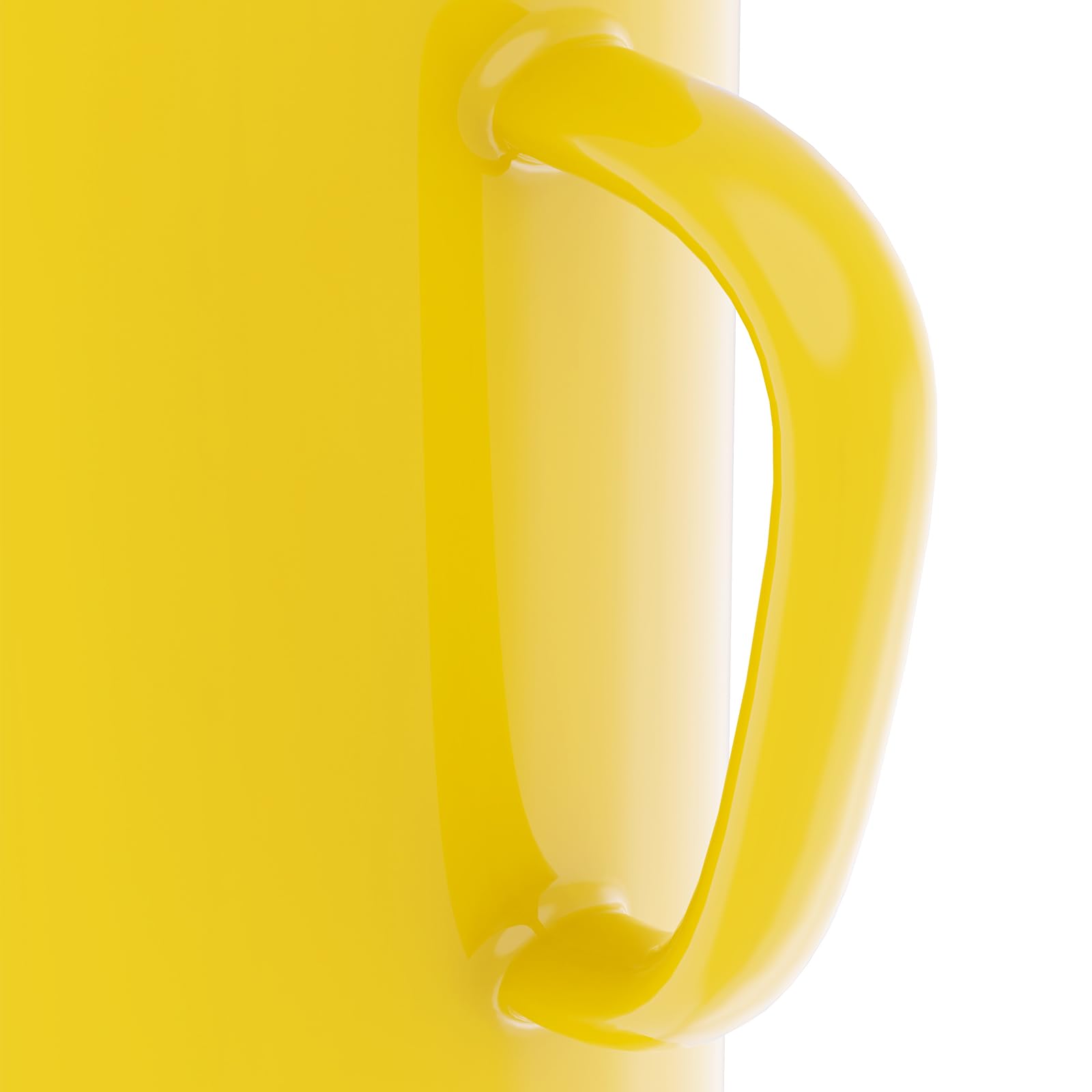 Linkidea - Tazas de café extragrandes de 113 ml, de cerámica extragrande con asa, de gran capacidad para la oficina y el hogar (Amarillo)
