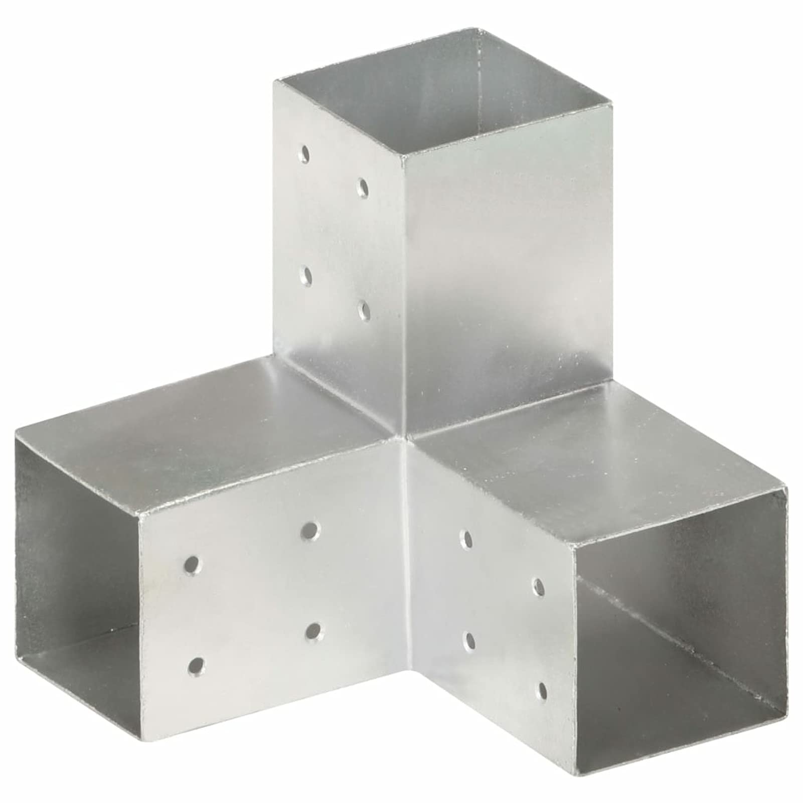 ShGaxin Conectores de Postes en Y 4 uds, Anclajes, Postes, Connex, Metal galvanizado 81x81 mm
