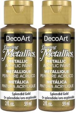 Deco Art Americana Acrylic Metallic Paint, Splendid Gold,59 ml (Pack of 2)