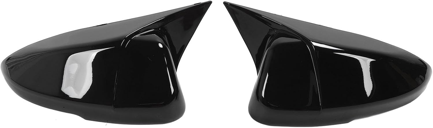 1 Pair Rearview Mirror Covers ABS Material Ox Horn Left Right Door Mirror for 2023?2024 Gloss Black