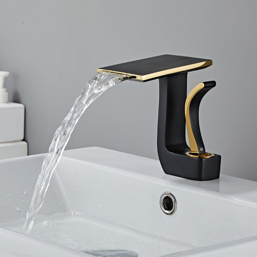 Robinetterie en laiton or et blanc robinet de salle de bain design haut de gamme SLT204