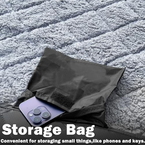 Sowwon WB608BKGY-H Waterproof Outdoor Blanket 82"X 55 Inch Packable, Stadium Blankets thumb #3