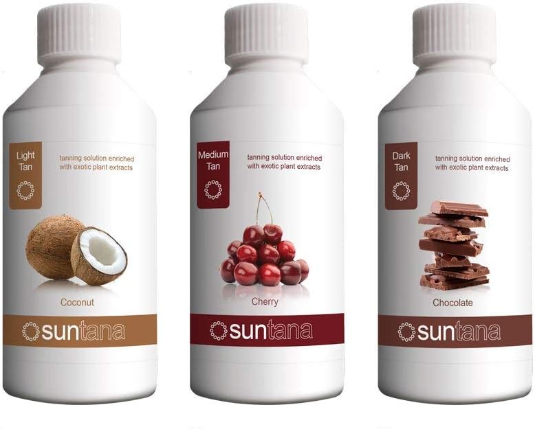 Suntana Spray Tan - 250ml Trial Combo Pack Fragranced Tanning Solution