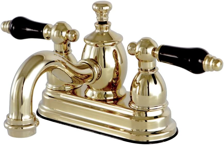 Kingston Brass KS7102PKL 4 in. Centerset Bathroom Faucet, Polished Brass