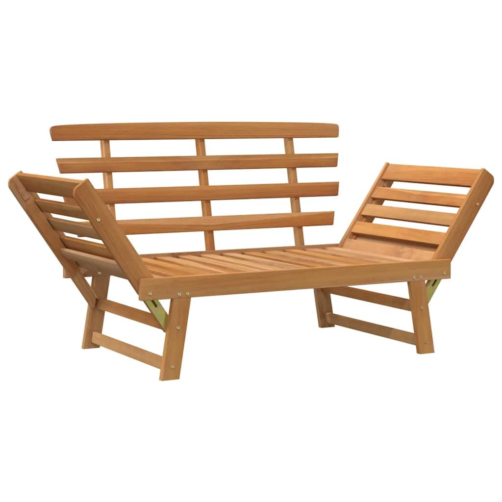 Fengshui 2-in-1 Gartenbank 190 cm Massivholz Akazie | Verstellbare Seitenteile, Sonnenliege, Sitzbank, für Außenbereich, geölt