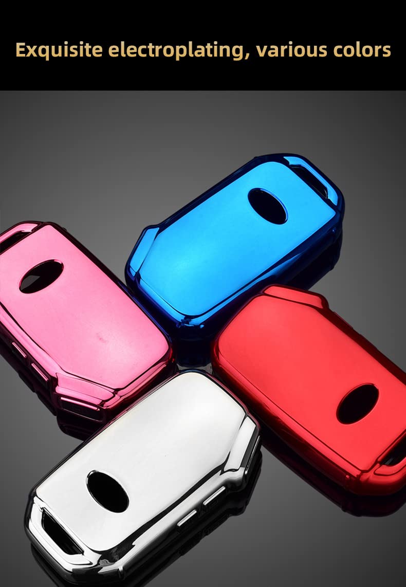Custodia Portachiavi Kia In Silicone Rosso | Cover Per Chiave 4 Pulsanti Per Sportage, Ceed, Sorento, Cerato, Forte