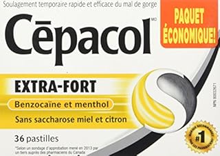 Cepacol Extra Strength, Fast and Effective Relief for Sore Throats, Sugar Free, Honey Lemon, Mega Value Pack, 36 Count