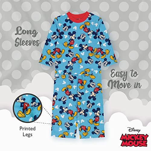 Image of Disney Boys' 2-Piece Loose-fit Pajama Set, Matching Shirts & Pants, Soft & Cute for Kids