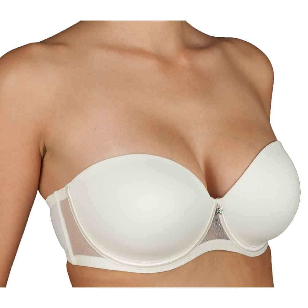Selene Sujetador sin Tirantes Copas Preformadas Aros Transparencias Tirantes Extraíbles Colección Esmeralda