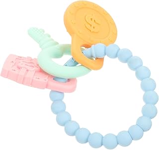 minkissy Mordedor De Silicone Dentição De Pulso Para Mordedor De Silicone Mordedor Molar Apaziguar Pulseira De Gel De Sílica