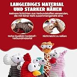 Nocciola 2 Packs Quietschendes Hundespielzeug, 2 Lustige Seltsame Quietschen für Verschiedene Tiere, Unzerstörbares Kuscheltier für Welpen, Plüsch-Spielzeug für Kleine, Große Hunde