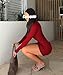 Coloquin Women Sexy Long Sleeve Bodycon Mini Dress Deep V Neck Ruched Club Party Going Out Dress Wine S