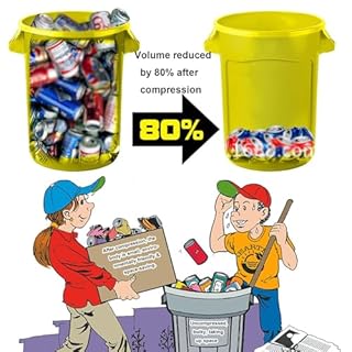 MaxtiL Broyeur de canettes Automatique 12/16 oz, broyeur de canettes électrique en métal pour Le Recyclage, Cycle en Un clic, Acier Inoxydable, pour gaz en Aluminium, Soda, canettes de bière,