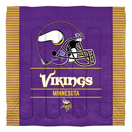 Northwest NFL Minnesota Vikings Comforter and Sham Set, Full/Queen, Draft