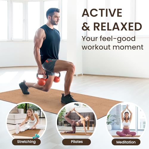 Image of bemaxx Gym Mats Set - 18 pcs EVA Interlocking Foam Floor Tiles (12.6 inchx12.6 inchx0.4 inch) 18sqft Protective Gym Flooring Sports Home Workout Exercise Mats Puzzle Garage Fitness Play-Room Pool Treadmill Bike