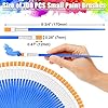 100Pcs Small Paint Brushes Bulk, Anezus Flat Top Acrylic Classroom Brush for Kids Mini Paint Brushes for Touch Up Crafts Detail Painting #2