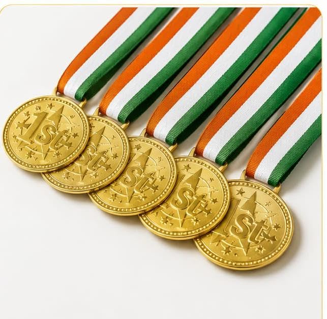 Swastik Enterprises Gold Medals for School Students | Achievement & Participation Award Medals with Ribbon (MEDAL-03)-picture-56