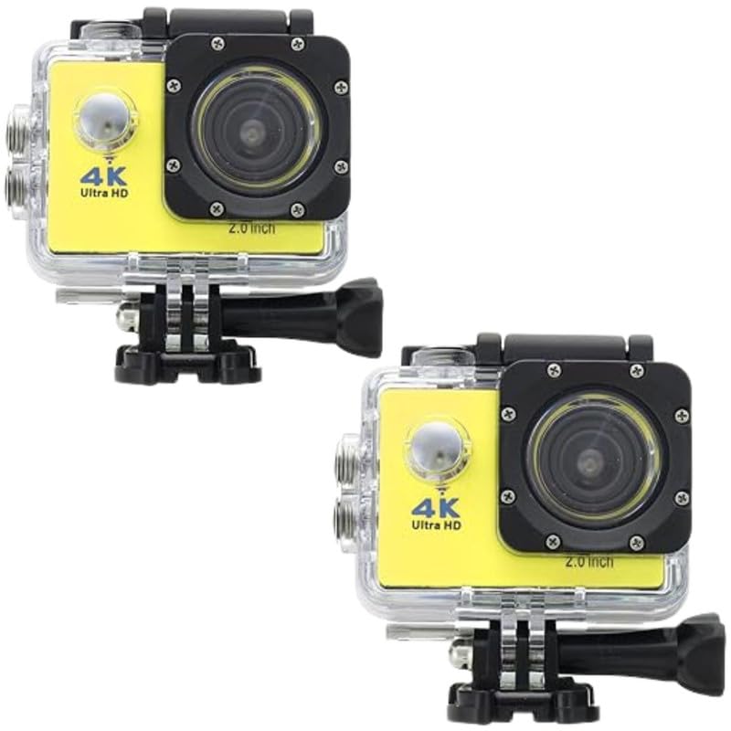 Drumstone Combo Pack of 2 Items -4K HD WiFi 16MP Sports Waterproof Camera with Micro SD Card Slot, 2 inch LCD Wide Angle and Multi Language Action Video up to 30M| for Vlog & Travel