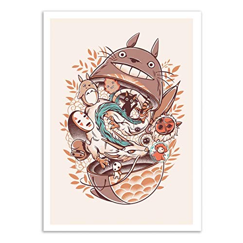 WALL EDITIONS Art-Poster - Ghibli's Matryoshka - Ilustrata - Format : 50 x 70 cm