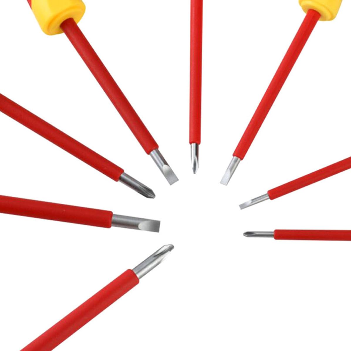Set 8 in 1 di Cacciaviti Isolati in Acciaio al Cromo Vanadio Colore Casuale