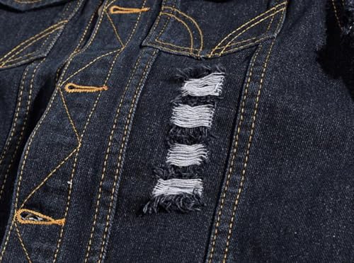 Image of MYtodo Unisex Casual Plus Size Sleeveless Denim Slim Vest Waistcoat