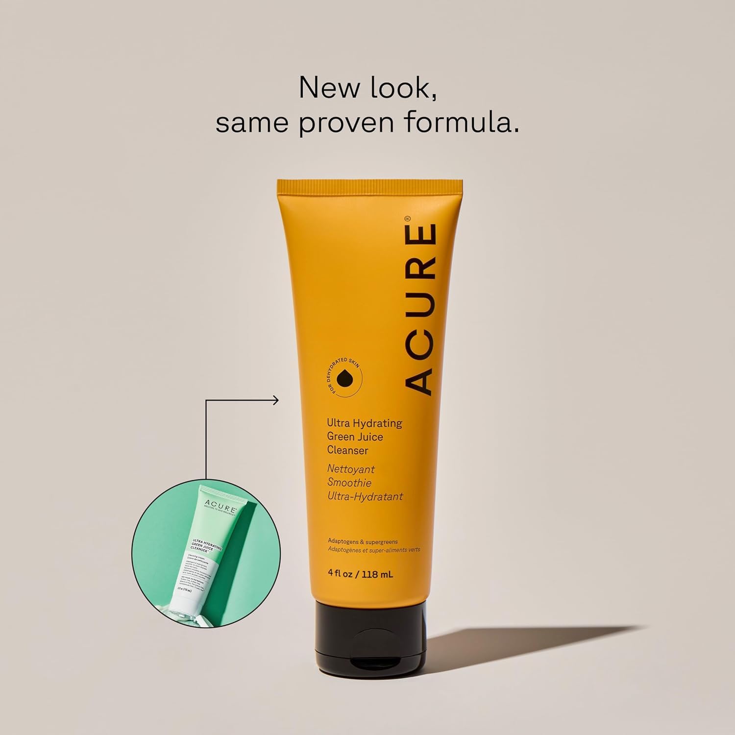 Acure Ultra Hydrating Green Juice Face Cleanser - Superfood Cleanser, Green Face Wash for Women & Men, Clean Skin Formula with Spinach, Blackhead Remover, Pore Scrub, Facial Cleansing Foam - 4 fl oz - Image 2